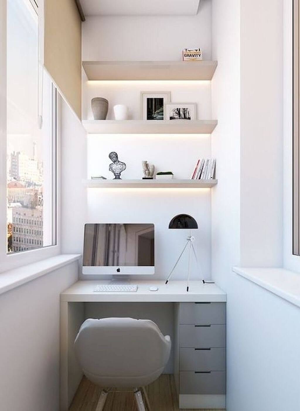 Narrow Office Space At Home