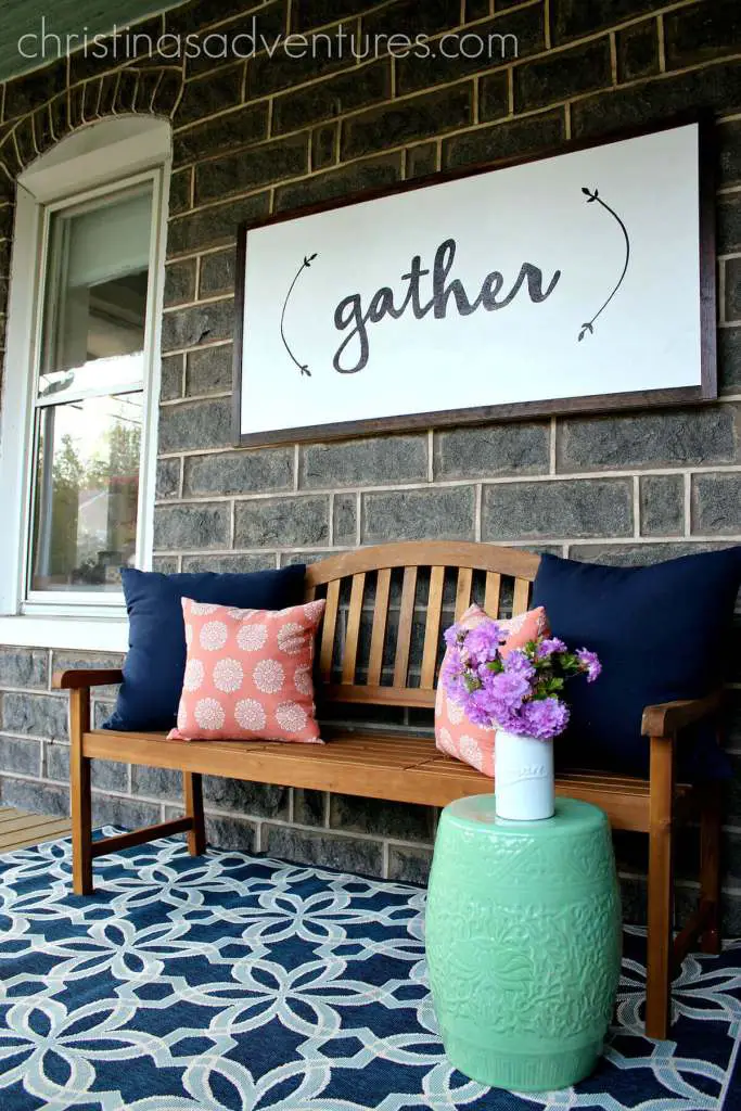 Large “Gather” Wooden Sign