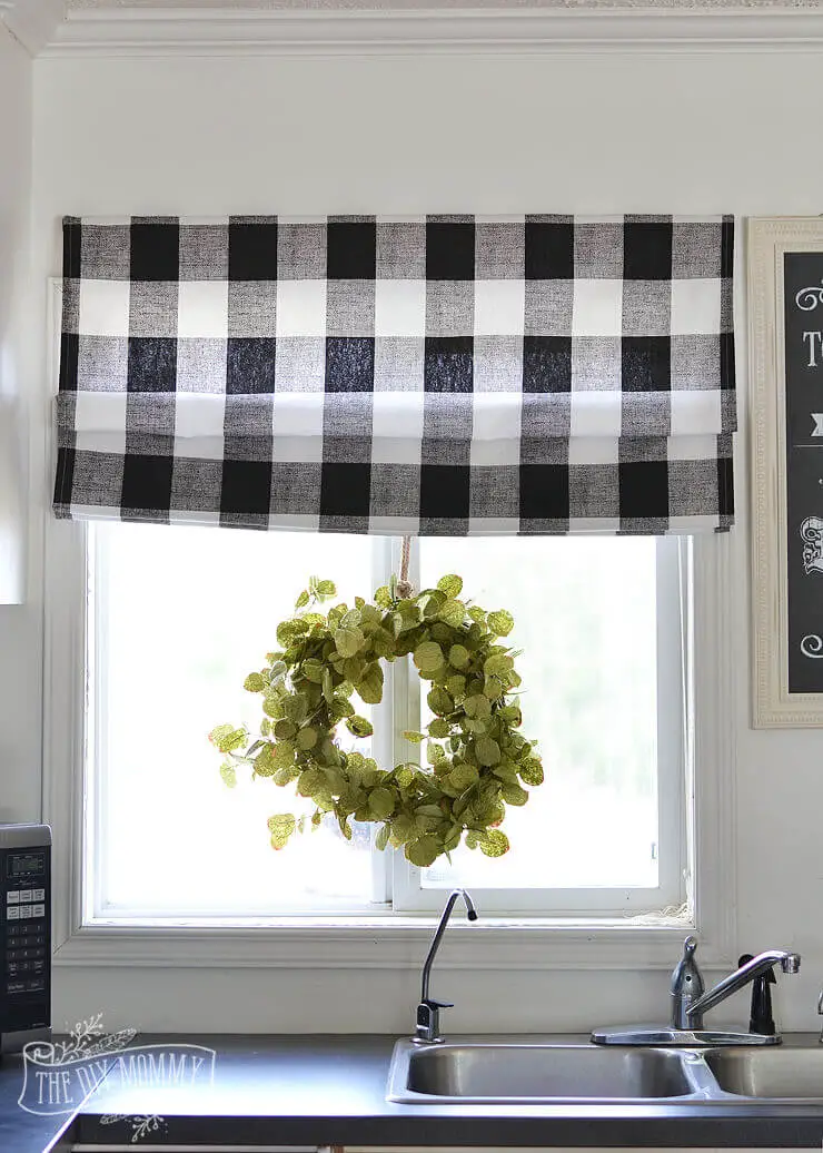 Gingham Shade - Farmhouse Window Treatments