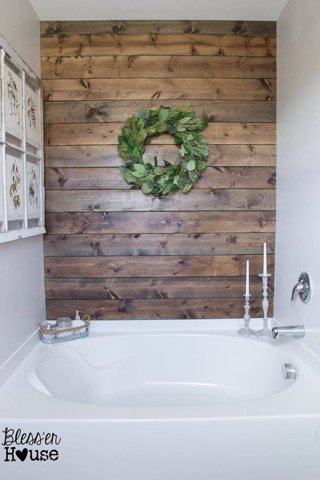  Pallet Wall - bathroom-plank-wall - Reclaimed Wood Projects