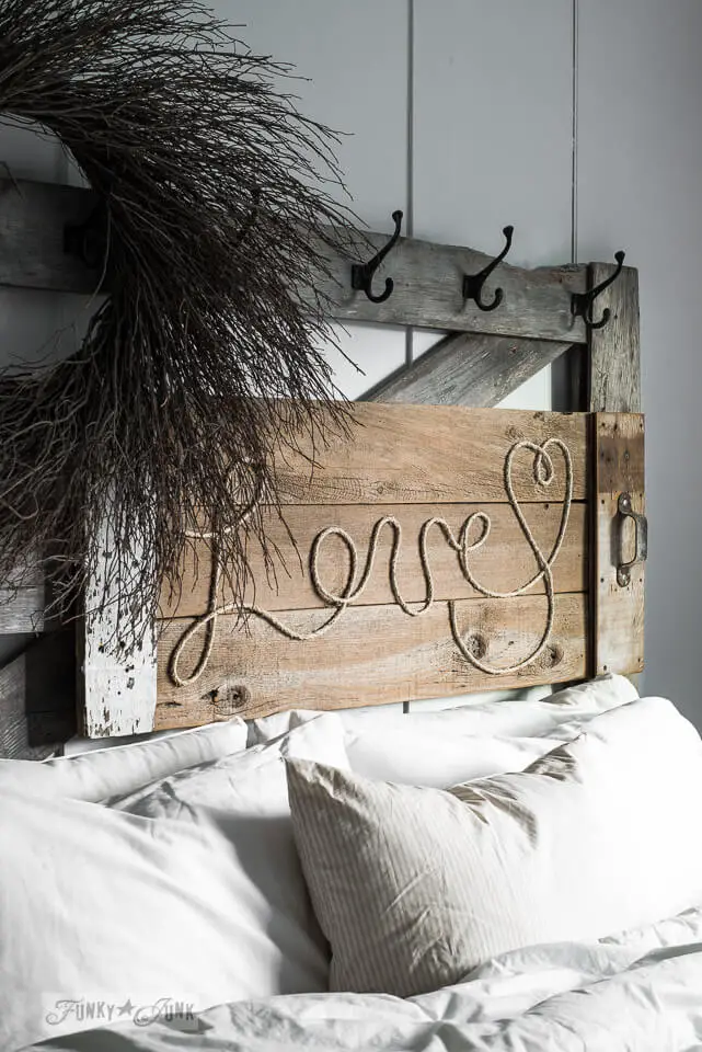 Love Rope Sign - Love-reclaimed-wood-rope-sign-funky-junk-interiors