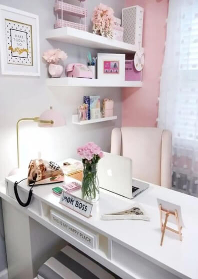  Comfy Soft-Pink Home Office