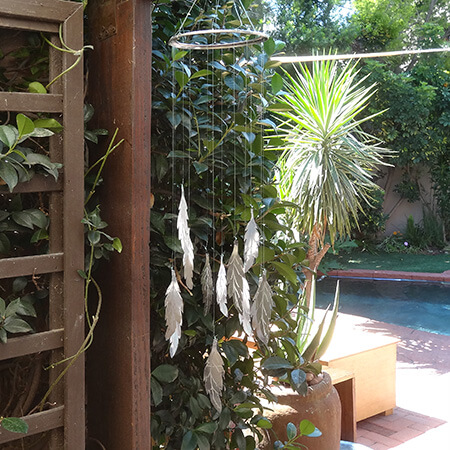 Feather Wind Chime from Coffee Can
