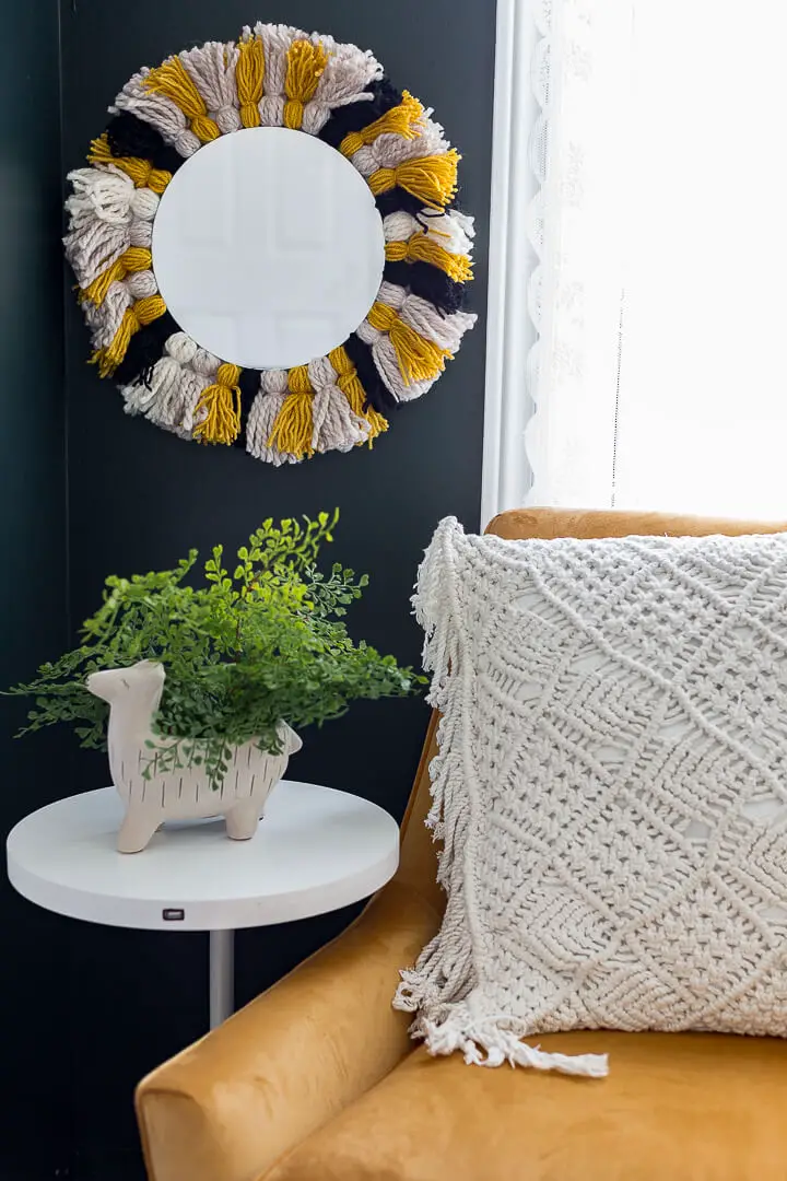 Easy Tassled DIY Mirror Frame