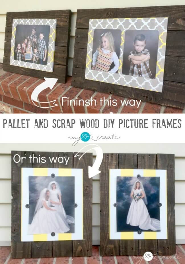 Shabby Chic Photo Frame - MyLove2Create, Pallet and scrap wood diy picture frames