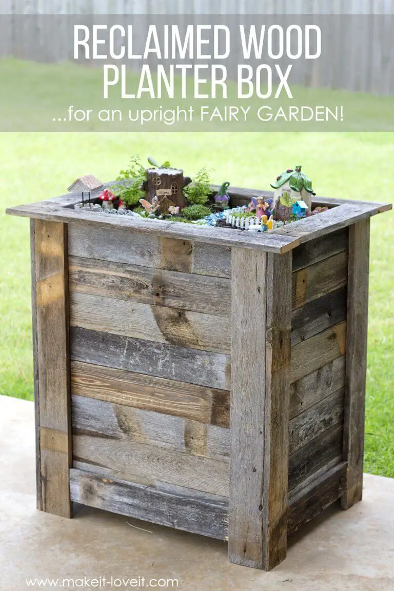 Repurposed Wood Ideas for Fairy Theme Garden