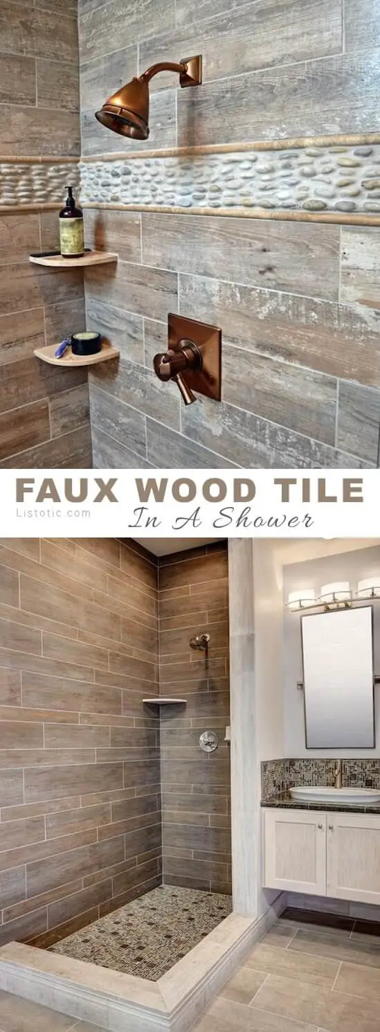 Faux Wood and Inlaid Stone Tiling - faux-wood-tile