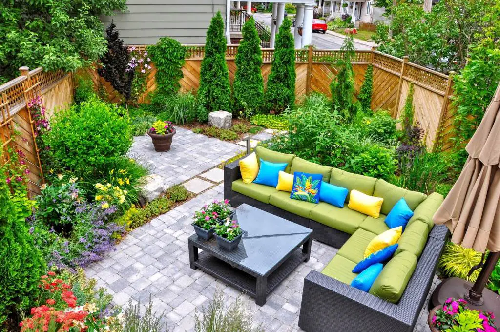 Outdoor Living Room on Concrete