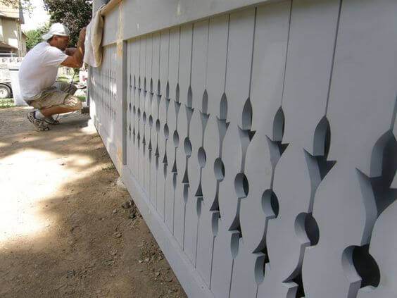 The simplicity of patterned Wooden Plank - porch lattice arternatives