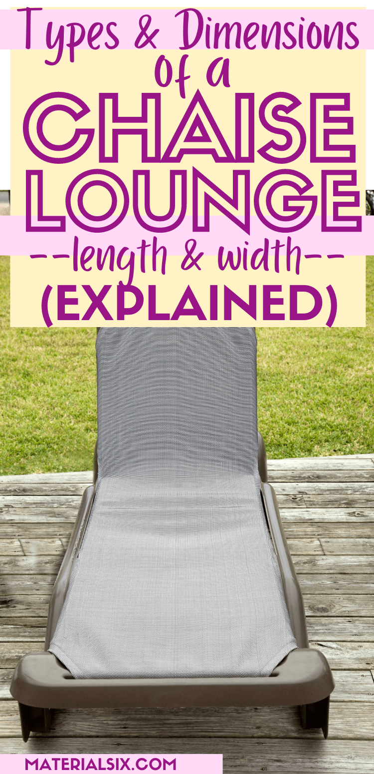 Types and Dimensions of a Chaise Lounge (Length and width) (3)