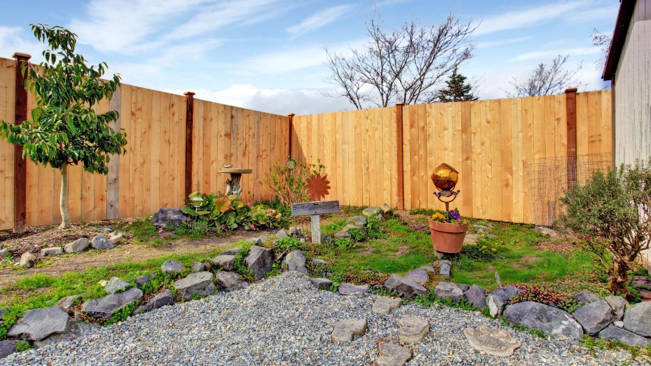 Backyard landscaping ideas along fence