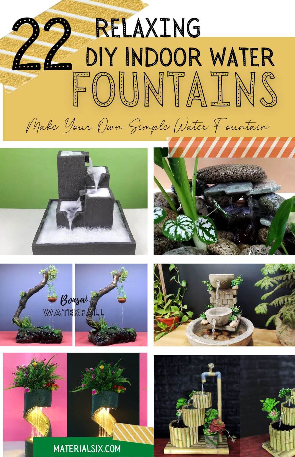 diy indoor water fountains