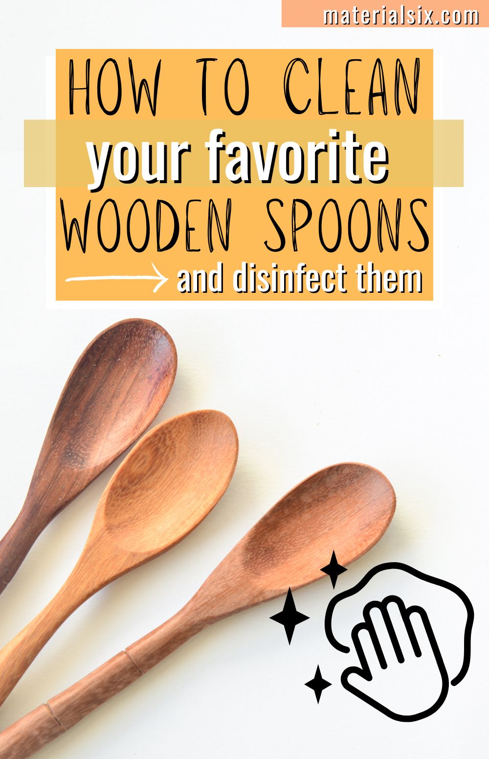 how to clean wooden spoons