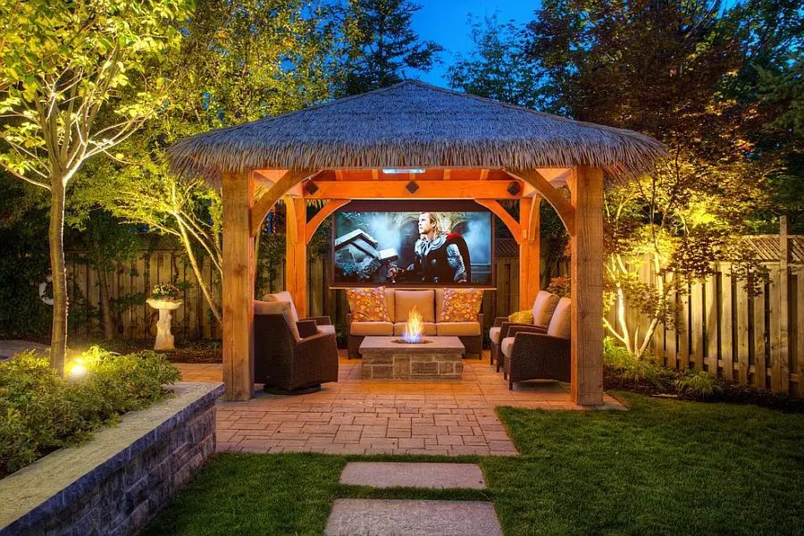 Fire Pit Under Covered Patio