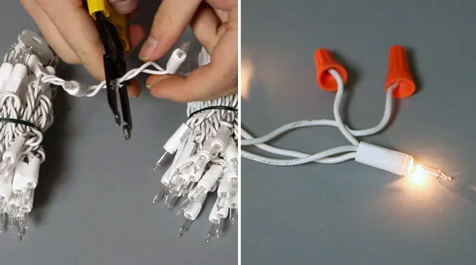 How to cut patio string lights