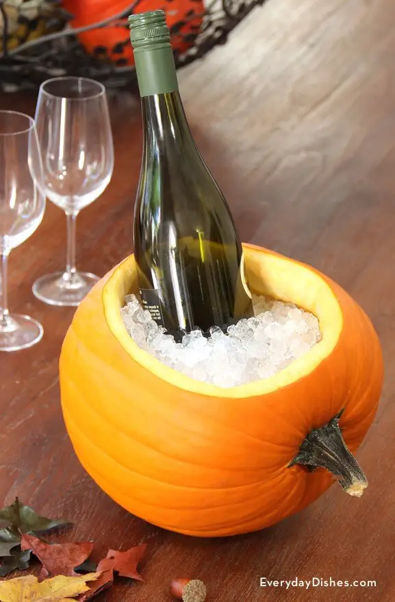 Pumpkin as a wine cooler - Pumpkin-ice-bucket-