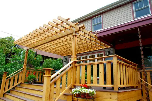 Warm and Classic Cedar Deck