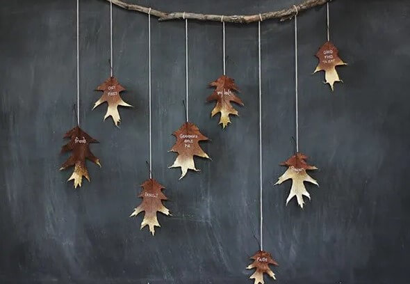 Personalized leaf garland