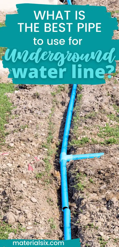 best pipe for underground water line