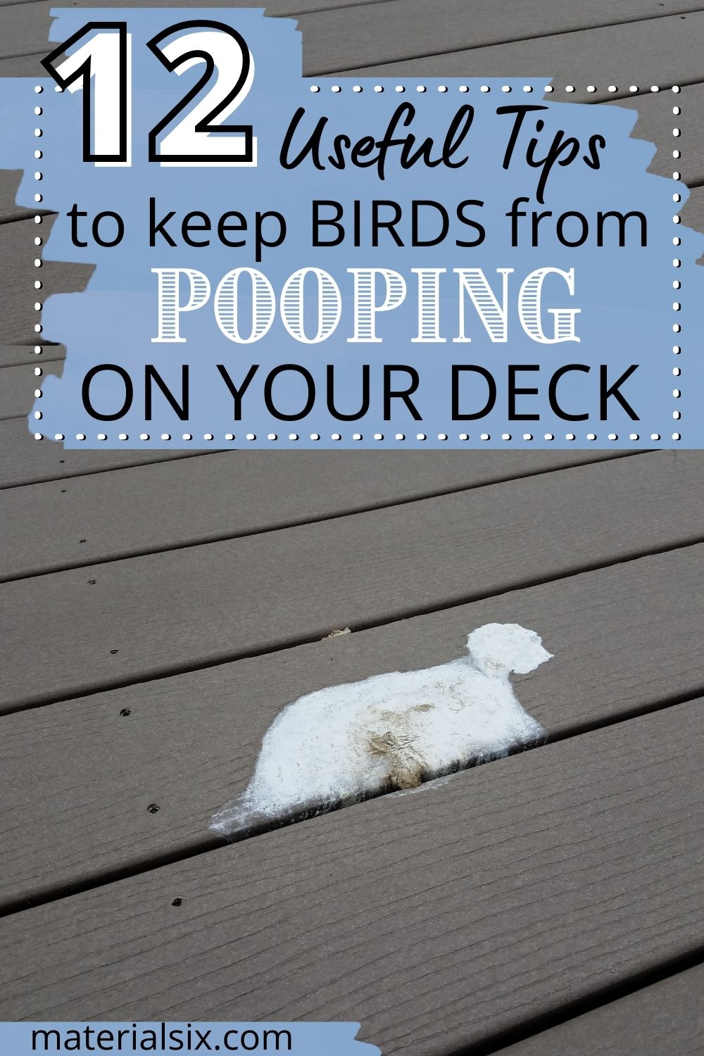 how to keep birds from pooping on my porch