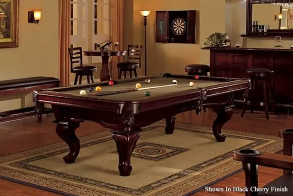 pool table placed inside a house