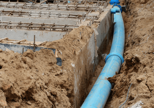 underground water line pipes