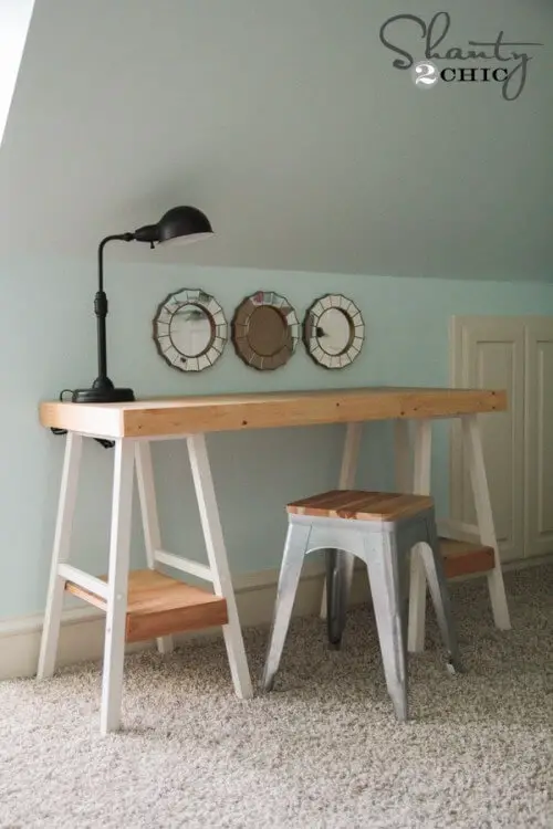 DIY Desk from Barstools