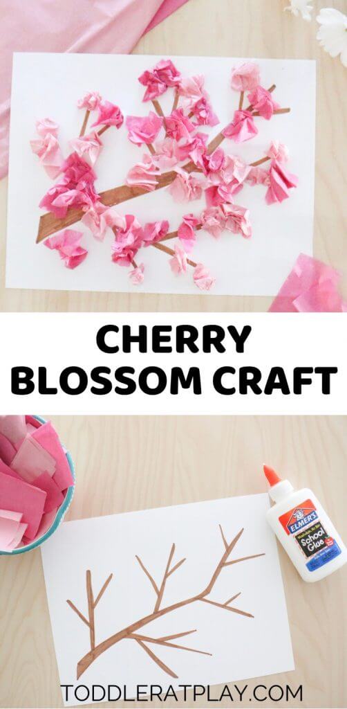 cherry blossom craft toddler at play