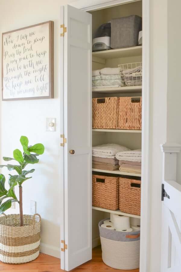 simple hallway closet organization