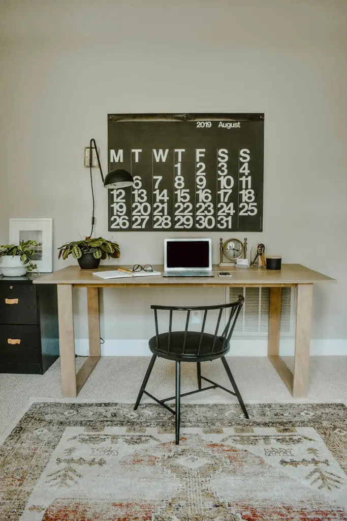 DIY Modern Wood Desk