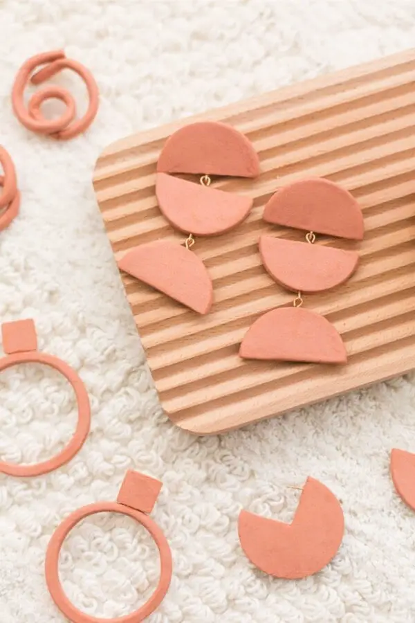 DIY Terracotta Air Dry Clay Earrings