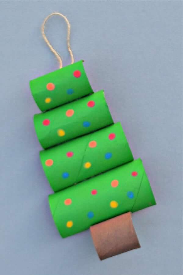 Toilet Paper Roll Christmas Tree Craft