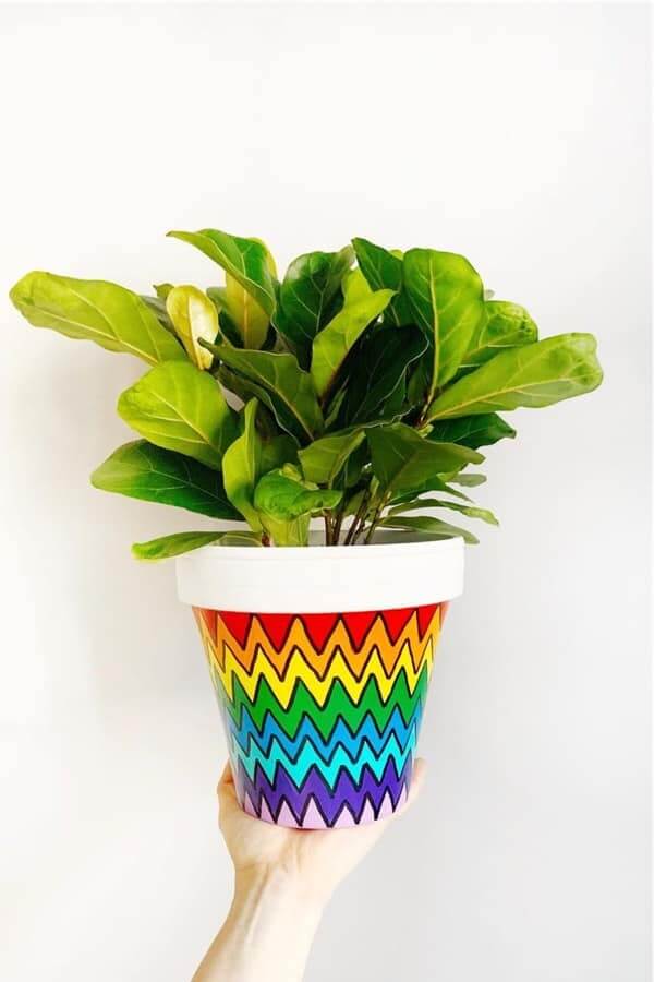  flower-pot-design-with-rainbow-paint