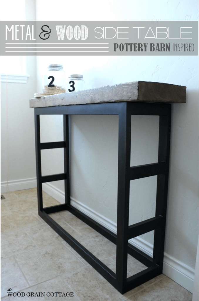 DIY Laundry Room Side Table- Pottery Barn Style