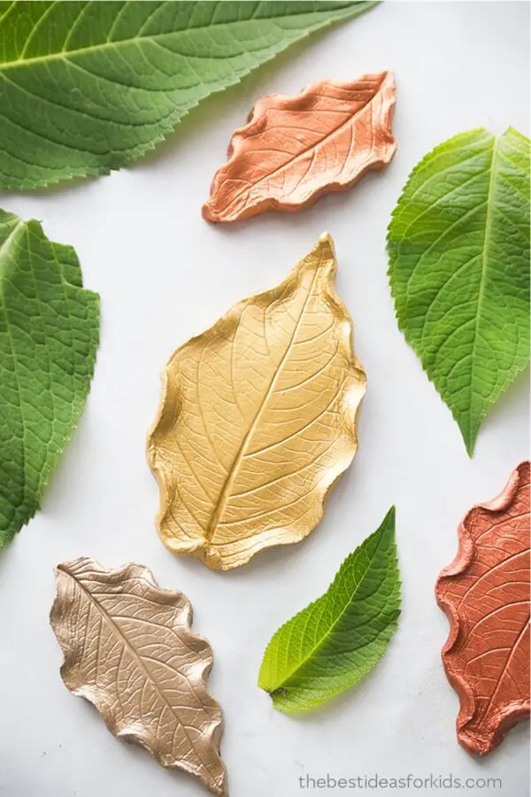 simple clay leaf craft