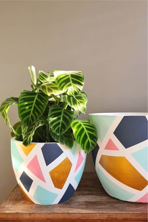 Modern Painted Flower Pots