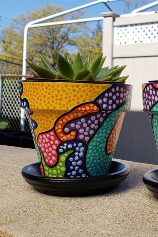  paint design for cactus pot