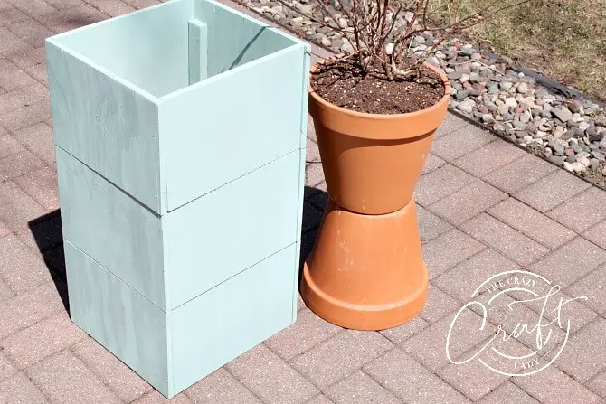 DIY plywood tall planter box
