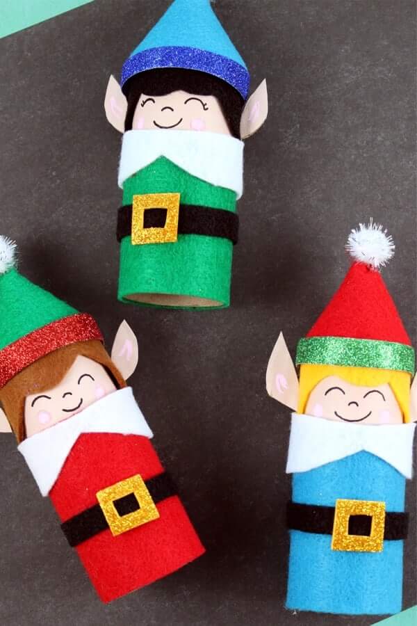 cute elf toilet paper craft