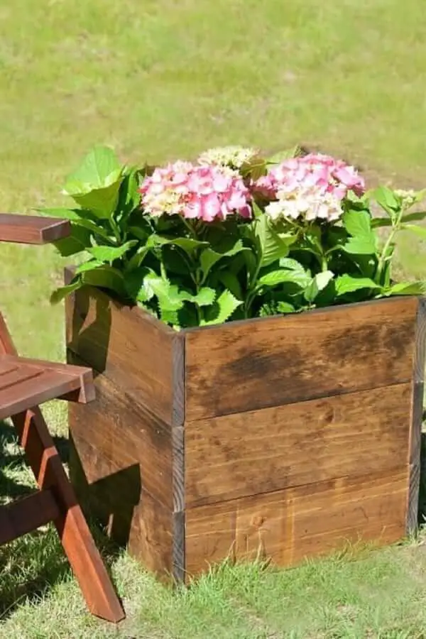 Homemade Square Wooden Planter Box