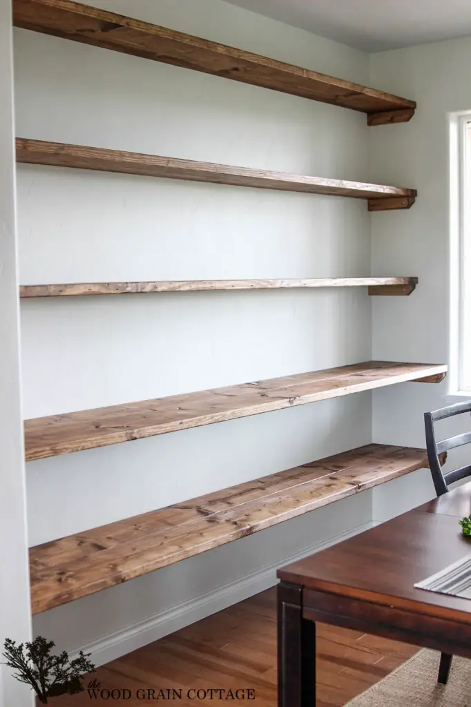 DIY Dining Room Open Shelving