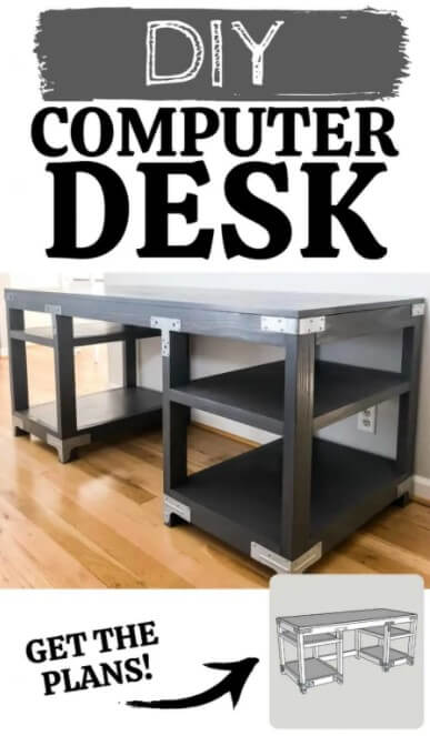 DIY Industrial Computer Desk with Plans