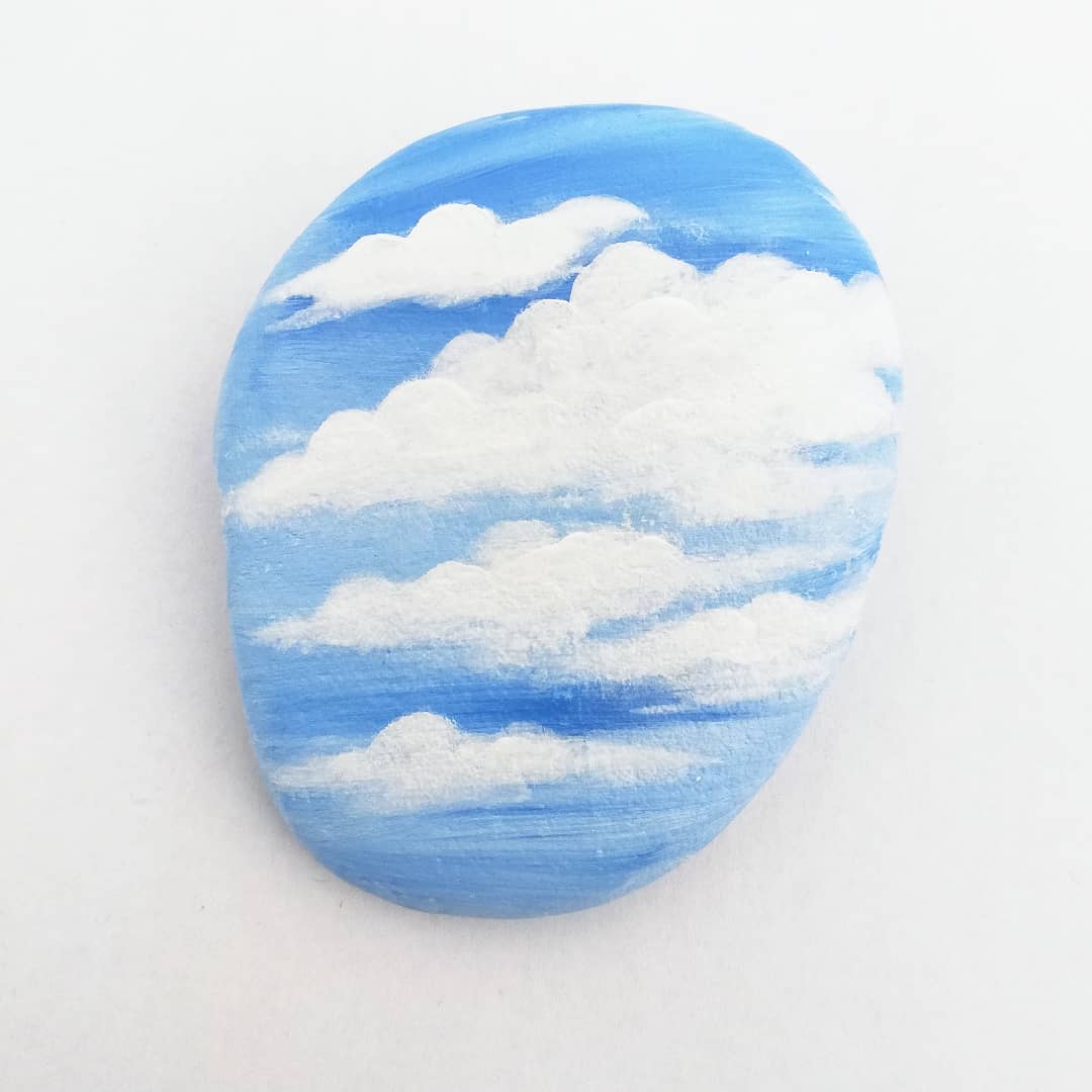 Cloud Painted Rock