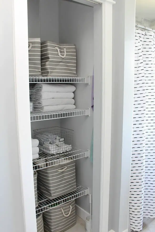 Coastal Style Linen Closet