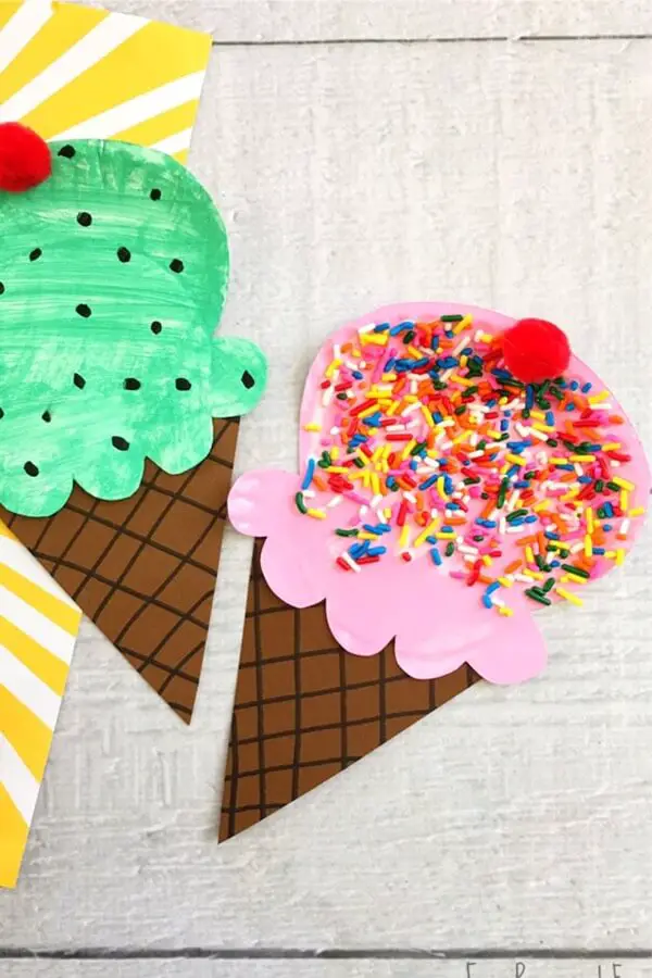 ice cream paper plate craft