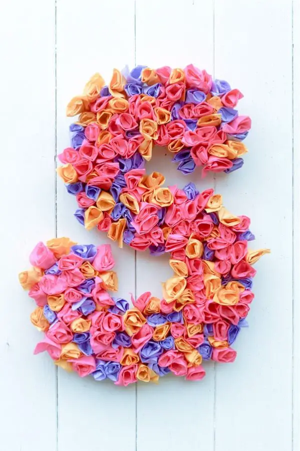 rose letter diy project