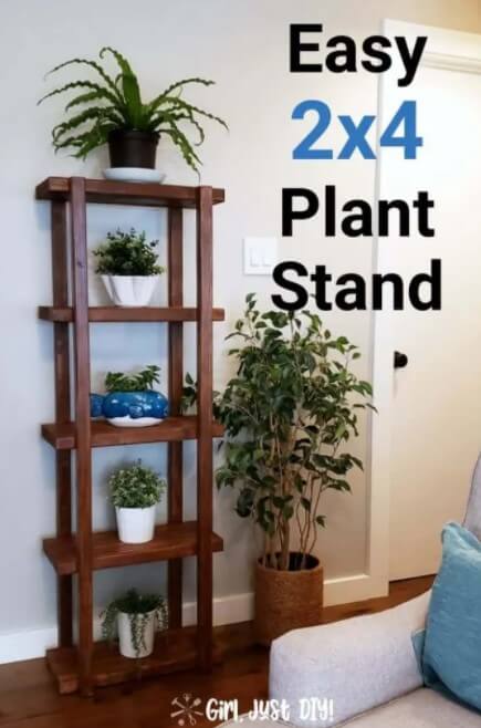 DIY 2×4 Plant Stand With Build Plans