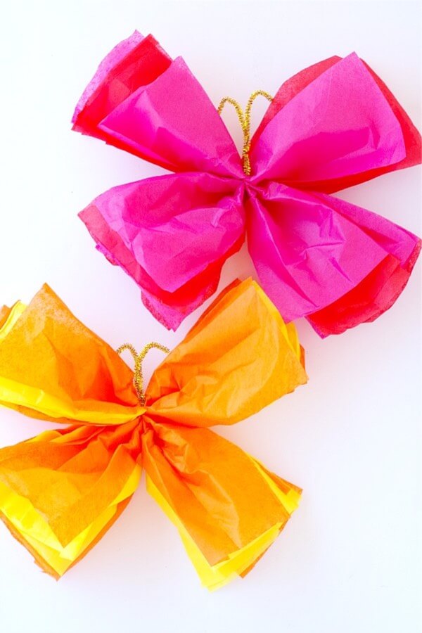 butterfly tissue paper projec
