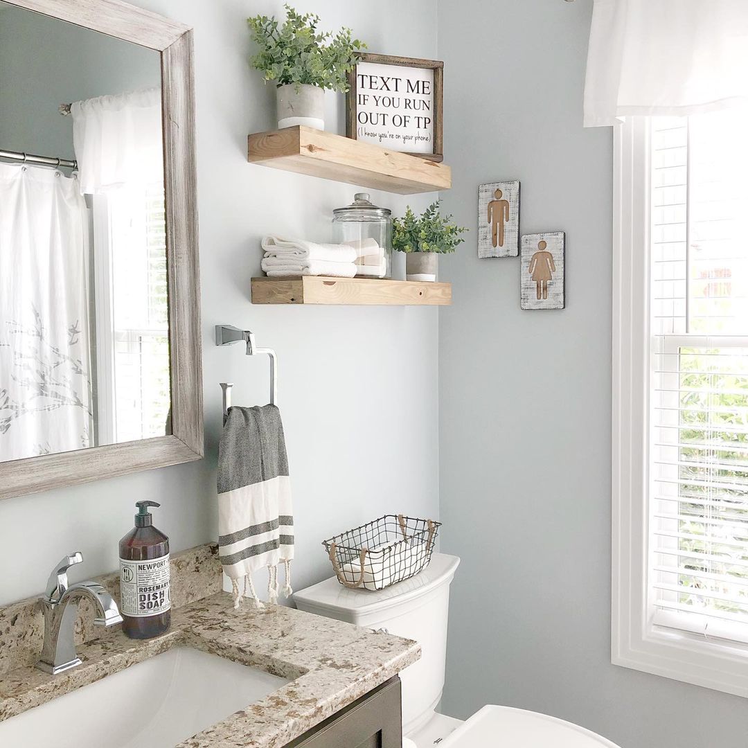 Small Bathroom Floating Shelves