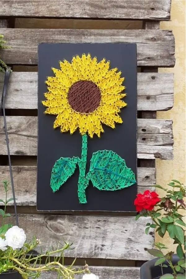 Sunflower String Craft Project